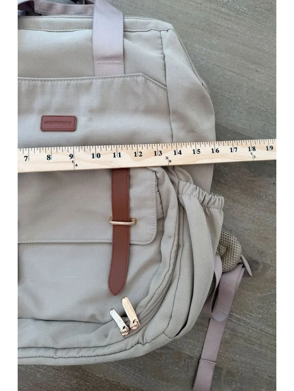 Mommore Diaper & Breast Pump Bag Backpack Beige